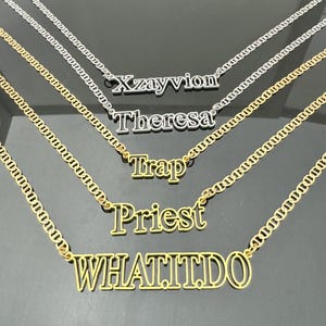 Custom Name Necklace,18K Gold Name Necklace,Dainty Name Necklace,Mothers Necklace,Personalized Necklace Women Girl,Name Jewelry,Gift For Mom
