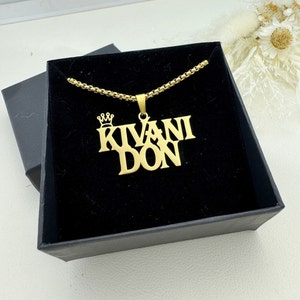 Collar con nombre personalizado, collar con nombre personalizado, collar con nombre para hombre, joyería para hombre, collar con nombre personalizado para hombre, regalo para novio, regalo para el día del padre