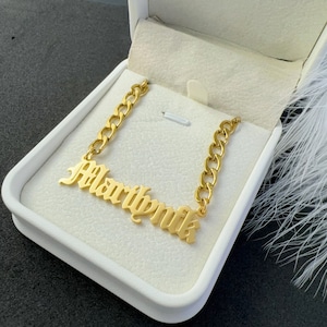 18K Gold Plated Name Necklace,Custom Name Necklace,Personalized Necklace,NamePlate Jewelry,Women Name Necklace,Perfect Gift for Her,Birthday