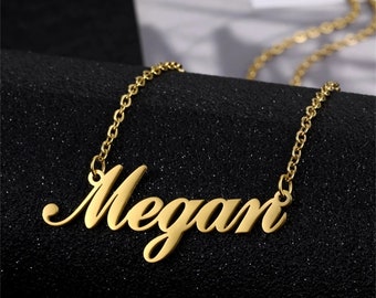 Custom Name Necklace,Personalized Necklace,Dainty Name Necklace,Name Plate Necklace,Gold Name Necklace,Personalized Jewelry,Gift for Her