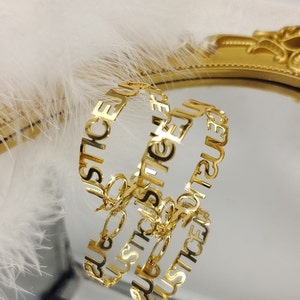 Custom Hoop Name Earring, Big Hoop Earrings,Letter Hoop Earrings, Personalized Name Earrings,Name Earrings Gold,Nameplate Earrings For Women