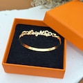 Custom Name Bracelet, 18K Gold Bangle Braclet, Personalized Jewelry, Handmade Kids Baby Christmas Gifts