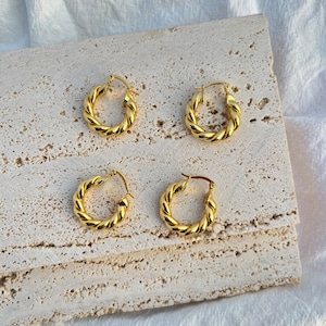 18K Gold Kids Hoop Earrings,baby Hoop Earrings,small Hoop Earrings,kids ...