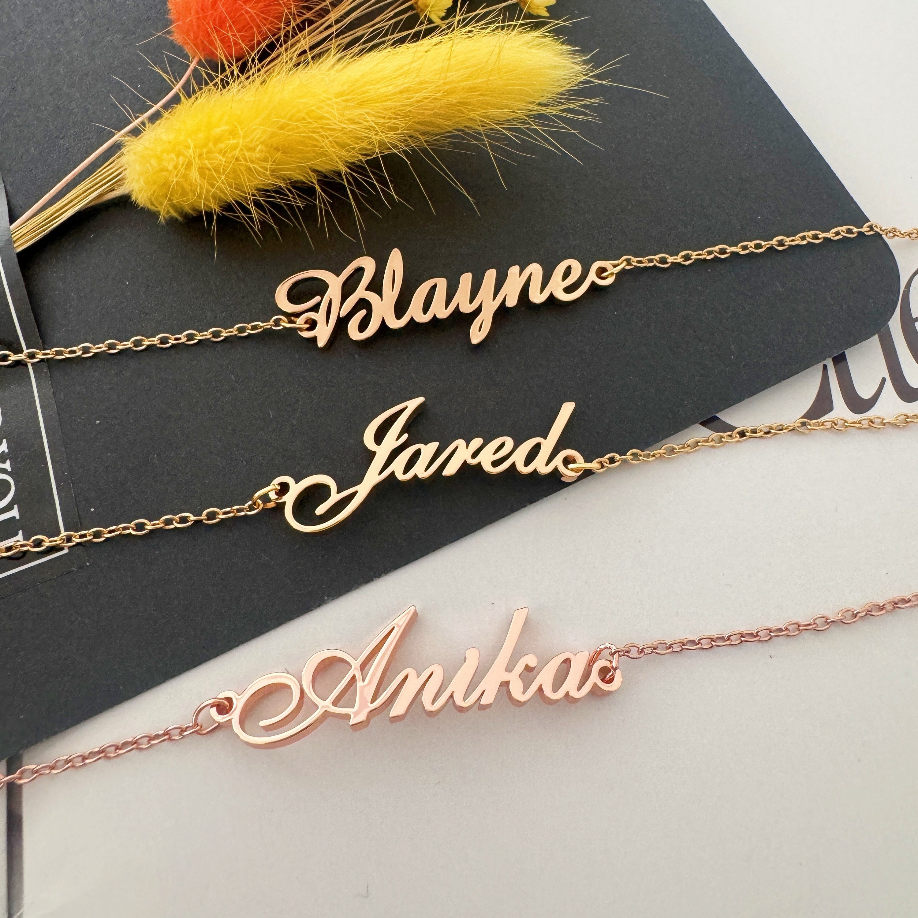18K Gold Name Bracelet,custom Name Jewelry,personalized Name