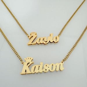 18K Gold Plated Name Necklace,Personalized Necklace,NamePlate Necklace,Dainty Minimalist Name Necklace,Name Jewelry,Necklace For Women,Gifts
