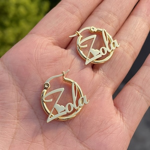 Custom Name Earrings,kids Name Earrings,Gold Name Earrings,Name Earrings,Personalized Earring,Hoop Nameplate Earring,Kids Baby Earrings,Gift