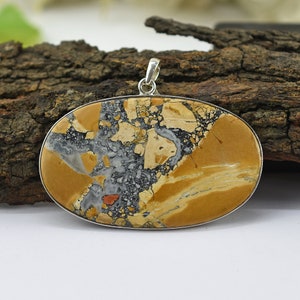 Top Grade Maligano Jasper Pendant,925 Sterling Silver Necklace, Handmade Maligano Jasper Pendant, Gemstone Pendant, Maligano Jewelry,Gift