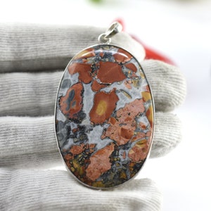 Natural Maligano Jasper Pendant,925 Sterling Silver Necklace, Handmade Maligano Jasper Pendant, Gemstone Pendant, Maligano Jewelry,Gift