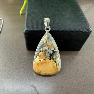 Natural Maligano Jasper Pendant,925 Sterling Silver Necklace, Handmade Maligano Jasper Pendant, Gemstone Pendant, Maligano Jewelry,Gift