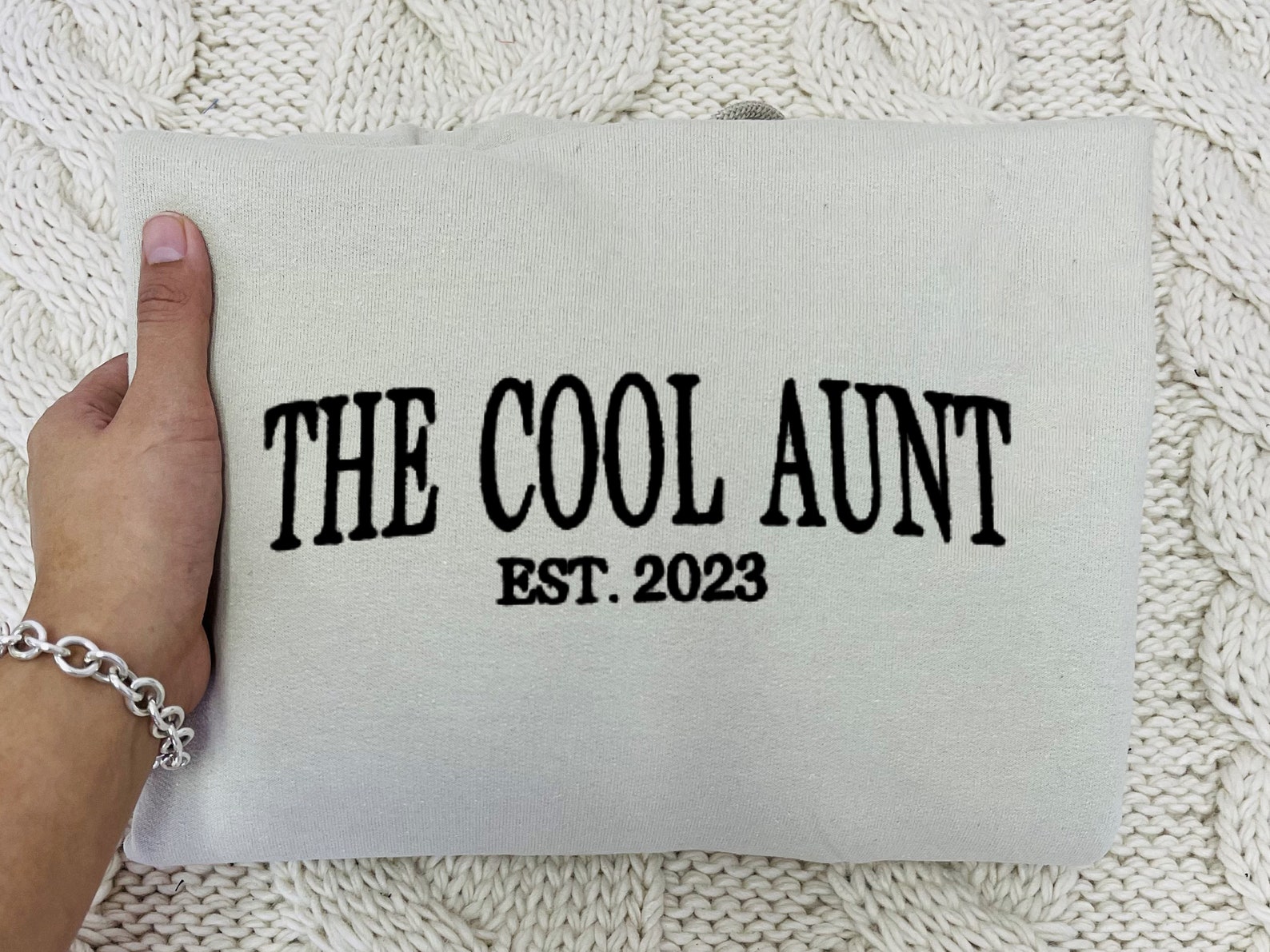 Custom The Cool Aunt Embroidered Comfort Colors Shirt / Aunt Gift