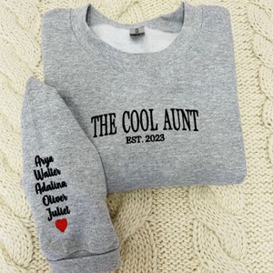 Custom The Cool Aunt Embroidered Comfort Colors Shirt / Aunt Gift