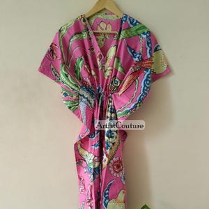 Fabulous Cotton Kaftan, Floral Cotton Kaftan, Long Cotton Kaftan, Kaftan For Women, Sleepwear Kaftan, Beach Wear Kaftan, Summer Wear Kaftan