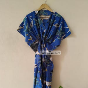 Pure Cotton Kaftan, Summer Cotton Kaftan, Beach Cover Up, Loungewear Kaftan, Gifts For Her, Cotton Robe, Cotton Caftan, Night Wear Gown
