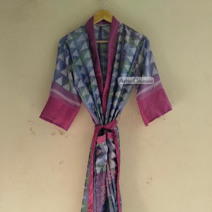 Women&#39;s Silk Kimono Robe, Bridesmaid Robe, Festival Clothing, Hippie Robe, Dressing Gown, Kimono Robe, Beautiful Gifts For Her