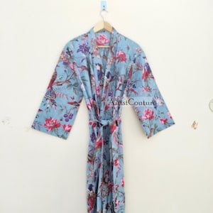 100% Cotton kimono Robes, Pure cotton Kimono, Block Print Cotton Kimono, Festival Clothing, Kimono Kaftan, Oriental Robe, Women&#39;s robes