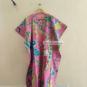 Fabulous Cotton Kaftan, Floral Cotton Kaftan, Long Cotton Kaftan, Kaftan For Women, Sleepwear Kaftan, Beach Wear Kaftan, Summer Wear Kaftan
