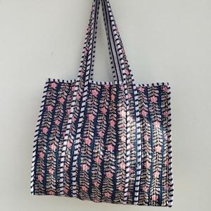Vintage India Floral Tote Einkaufstaschen, Damen Aufbewahrungstaschen, Reisetasche, indische gesteppte Marketing-Einkaufstasche, Handtasche, Strandabnutzungstasche