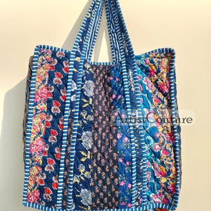 Gesteppte Jhola-Taschen, Baumwolltaschen, indische Patchwork-Tasche, Einkaufstaschen, umweltfreundliche Taschen, Markttaschen, Tote-Einkaufstaschen, Hippie-Taschen, Geschenk