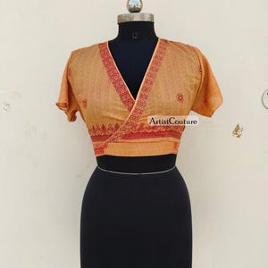 Indian Silk Top, Silk Top, Silk Sari Top, Crop Top, Summer Wear Top, Short Sleeves Top, Silk Crop Top, Gifts For Her, Crop Top