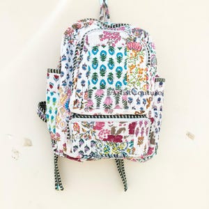 Cotton Quilt Patchwork Backpack Cotton Indian Laptop Bag Hand Bohemian Hippie Tote Backpack cotton patch work tote bag reversible bag
