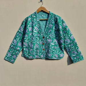 AMERI ★ INDIA BLOCK PRINT JACKET Ameri（アメリ）の「INDIA BLOCK PRINT JACKET（ノーカラー