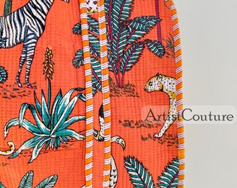 Sac fourre-tout réversible en coton matelassé - Imprimé floral bloc