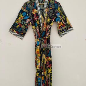 100% Cotton kimono Robes Beautiful Cotton Kimono Dress Summer Kimono | Floral Beach Dressing Gown Cotton Kimono Bridesmaid Gift Bestseller