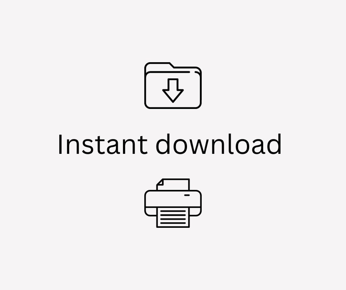 Digital Weekly Planner Simple Planner Sheet Print at Home Use Digital