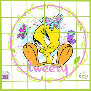 Download little tweety bird and butterflies sublimation