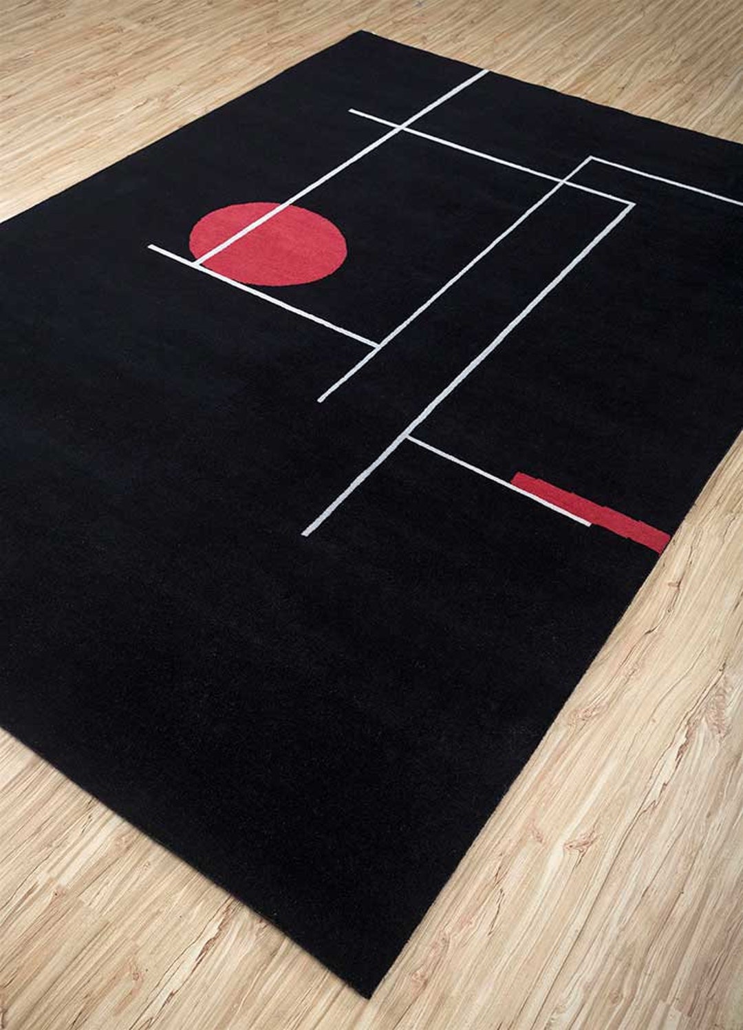 Black Tufted Wool Rug Large Wool Rug Premium Area Rug Etsy