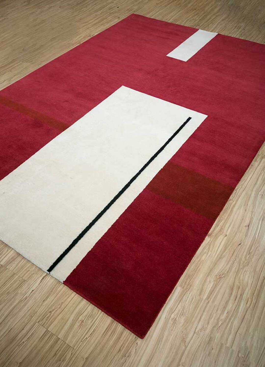 Red Tufted Wool Rug Large Wool Rug Premium Area Rug Etsy