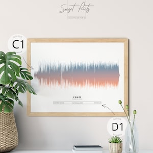 Custom Sound Wave Print of Your Favourite Song Unique Digital Art for a Favourite Music Track Personalized Sentimental Gift into Visual Art
