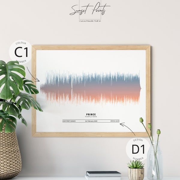 Custom Sound Wave Print of Your Favourite Song Unique Digital Art for a Favourite Music Track Personalized Sentimental Gift into Visual Art