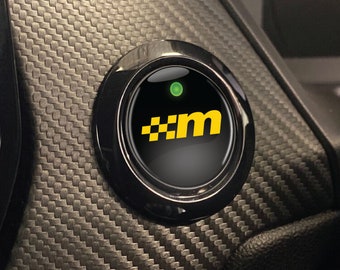 28mm Start Button Domed Gel Sticker - Ford Fiesta Mk8 / Puma ST (2020+) / Focus Mk4 Engine Start