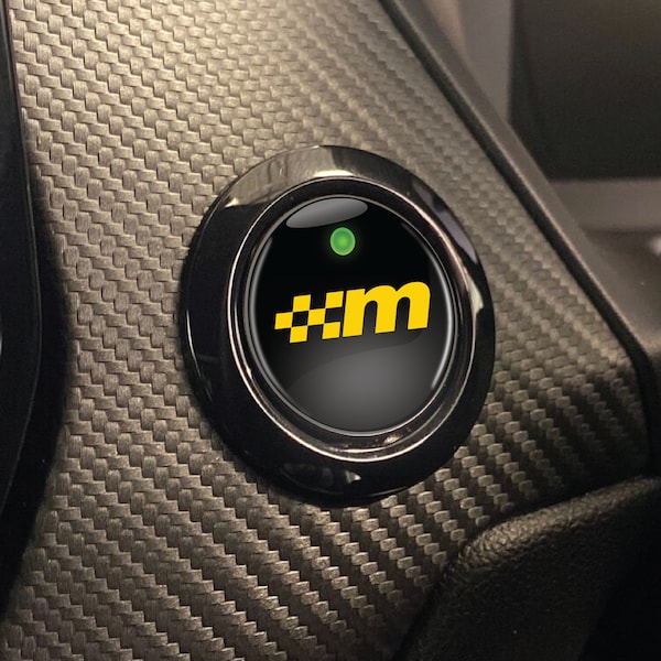 28 mm startknop koepelvormige gelsticker - Ford Fiesta Mk8 / Puma ST (2020+) / Focus Mk4 motorstart