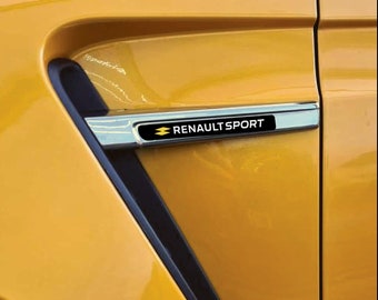 Autocollant de remplacement pour évent latéral Megane 4 RS (2018+ - version actuelle) évent - sticker - Paire - Renault Sport (version non bombée).