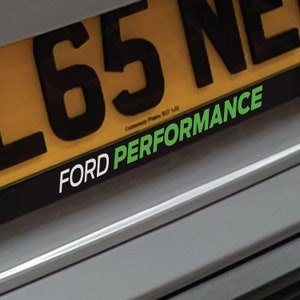 Ford Performance Overlay Sticker For Numberplate Holder Fiesta Mk8 / Puma ST (2020 - Current)