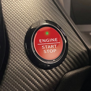 28mm Start Button Domed Gel Sticker - Ford Fiesta Mk8 / Puma ST (2020+) / Focus Mk4 Engine Start Stop
