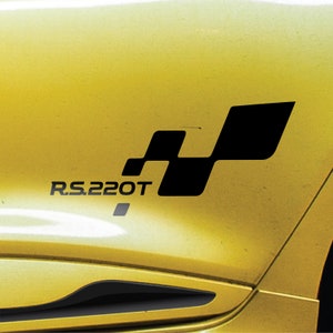Clio Mk4 (2013 - 2019) RS 220T Flag Door Sticker Decal - comes as Pair