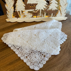 6 pcs Lace Table Cloth, 6 Pcs Handmade Lace Set, Home Decorative Lace, 80&#39;s Table Decor Cloth, Turkish Cotton Lace Placemat, Vintage White