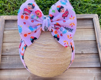 Day of the Dead Head Wrap Bow, Cinco De Mayo Frida Head Wrap, Cinco de Mayo Head Wrap, Frida Head Wrap, Mexican Inspired Bow, Frida bow