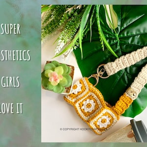 Granny Square Crochet Tumbler Water bottle Cup holder tutorial pattern holder aesthetics easy simple. DIGITAL DOWNLOAD  | PDF instructions