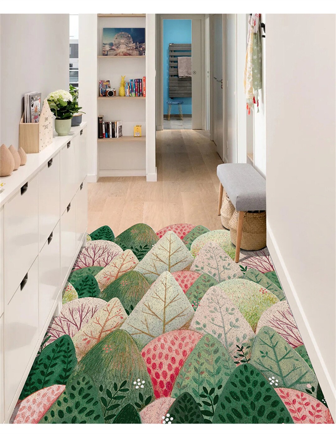 8 Styles DIY Cutting Plants Home Mats for Front Door, Kitchen