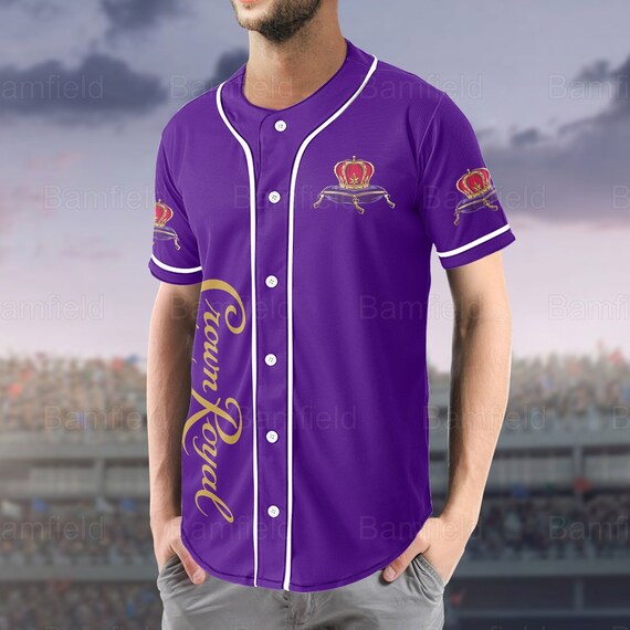 Purple Crown Royal Baseball Jersey Shirt Crown Royal Baseball 