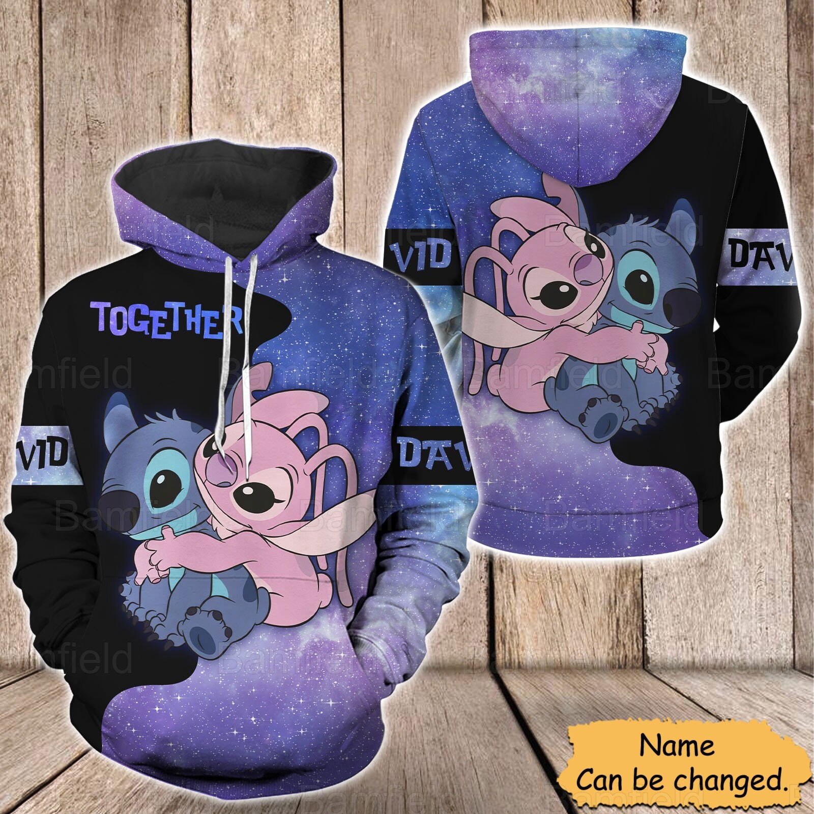 Custom Name Cute Stitch All Over Print 3D Hoodie And Leggings