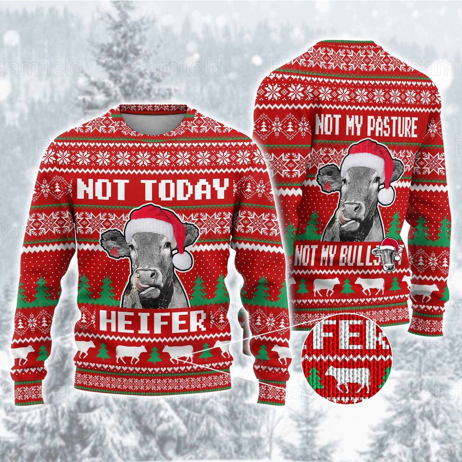 Discover Cow Christmas Ugly Sweater