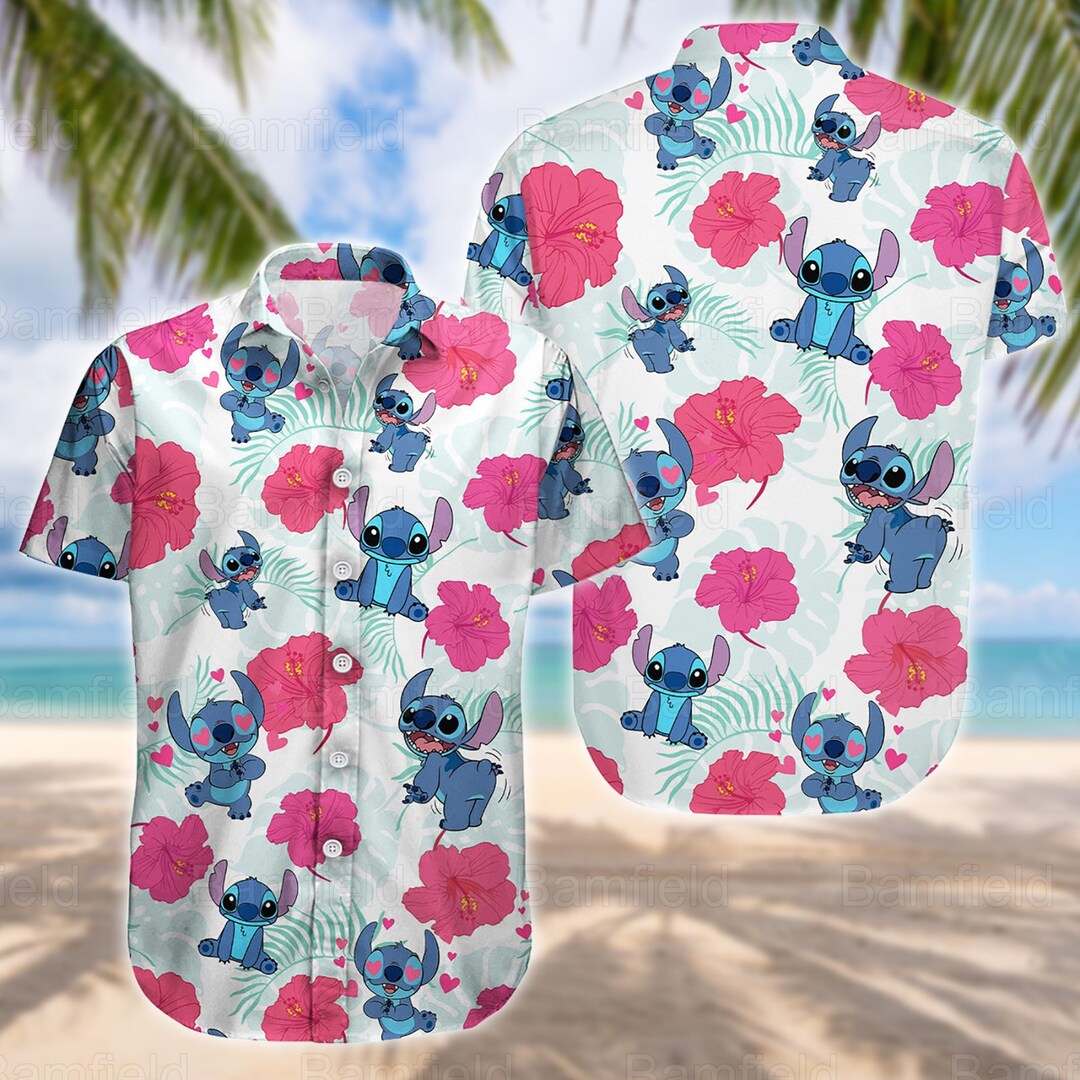 Stitch Hawaiian Shirt Stitch Lilo Shirt Stitch Button Shirt - Etsy