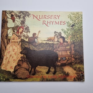 1970s Vintage Children&#39;s Nursery Rhymes Picture Book illustrated by Sandy Tingale