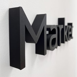 Letras corpóreas personalizadas de 3 a 8 cm de altura. Letras 3D para señalética. Fuente y colores personalizados. 2 cm de espesor.