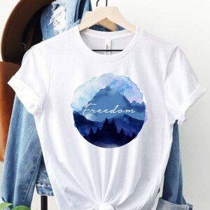 watercolors mountains tee svg adventure tee svg printable sublimatic svg watercolors tee graphics svg freedom tee woods tee green blue svg